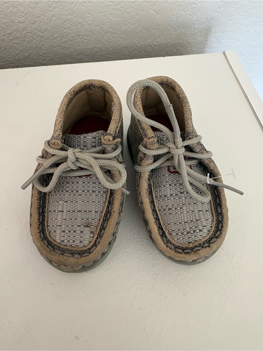 Twisted X Tan and Gray Kids Lace-Up Casual Shoes